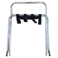 TOLO-BACK-C μπαγκαζιέρα βαλίτσας με πλάτη μεταλλική ΧΡΩΜΙΟΥ / 61x42xH52-72