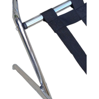 TOLO-BACK-C μπαγκαζιέρα βαλίτσας με πλάτη μεταλλική ΧΡΩΜΙΟΥ / 61x42xH52-72