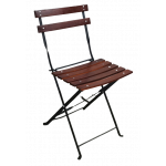 TRADITIONAL-C-WOOD καρέκλα κήπου μεταλλική με ξύλο, 42x46xH82