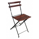 TRADITIONAL-C-WOOD καρέκλα κήπου μεταλλική με ξύλο ΚΑΡΥΔΙ / 38x42xH82