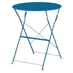 TRADITIONAL-T-ΛΑΜΑΚΙ τραπέζι κήπου μεταλλικό ΜΠΛΕ ΑΝΟΙΚΤΟ / Φ60xH71