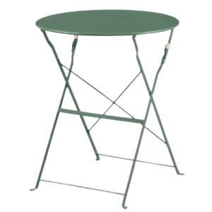 TRADITIONAL-T-ΛΑΜΑΚΙ τραπέζι κήπου μεταλλικό ΠΡΑΣΙΝΟ ΑΝΟΙΚΤΟ / Φ60xH71