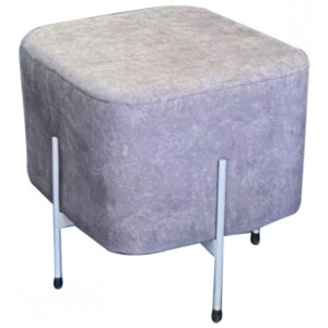 TS-307 σκαμπό χαμηλό μεταλλικό με ταπετσαρία ΧΡΩΜΑ ΕΠΙΛΟΓΗΣ, 40x40xH45
