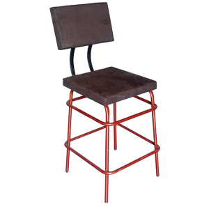 TS-357 σκαμπό ψηλό μεταλλικό με ταπετσαρία ΧΡΩΜΑ ΕΠΙΛΟΓΗΣ, 42x48xH95