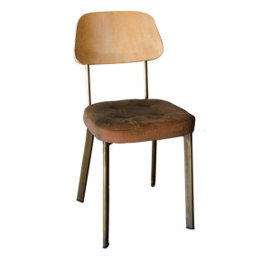 TS-417K καρέκλα εξοπλισμού μεταλλική με κάθισμα ξύλο ΧΡΩΜΑ ΕΠΙΛΟΓΗΣ, 45x54xH79