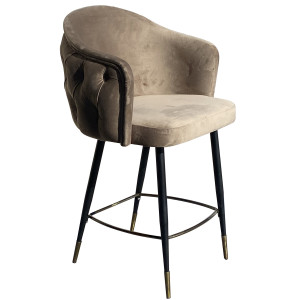 TS-499 σκαμπό ψηλό μεταλλικό με ταπετσαρία ΧΡΩΜΑ ΕΠΙΛΟΓΗΣ, 60x60xH114