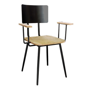 TS-469 πολυθρόνα εξοπλισμού μεταλλική με κάθισμα ξύλο ΧΡΩΜΑ ΕΠΙΛΟΓΗΣ, 53x48xΗ75