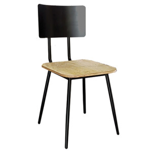 TS-470 καρέκλα εξοπλισμού μεταλλική με κάθισμα ξύλο ΧΡΩΜΑ ΕΠΙΛΟΓΗΣ, 43x48xH75