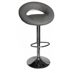 TWIST σκαμπό ρυθμιζόμενo δερματίνη ΓΚΡΙ / 52x48xH77-96