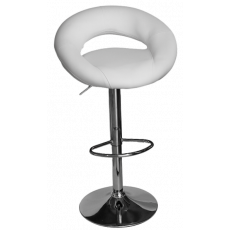 TWIST σκαμπό ρυθμιζόμενo δερματίνη ΛΕΥΚΗ / 52x48xH77-96 TWIST σκαμπό ρυθμιζόμενo δερματίνη ΛΕΥΚΗ / 52x48xH77-96
