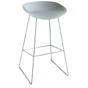 VAN-M σκαμπό ψηλό μεταλλικό ΛΕΥΚΟ pp ΛΕΥΚΟ, 43x42x85