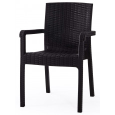 VECTOR πολυθρόνα κήπου polypropylene wicker ΑΝΘΡΑΚΙ, 62x58xH87 VECTOR πολυθρόνα κήπου polypropylene wicker ΑΝΘΡΑΚΙ, 62x58xH87