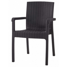 VECTOR πολυθρόνα κήπου polypropylene wicker ΚΑΦΕ, 62x58xH87 VECTOR πολυθρόνα κήπου polypropylene wicker ΚΑΦΕ, 62x58xH87