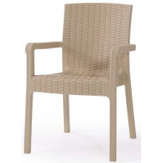 VECTOR πολυθρόνα κήπου polypropylene wicker ΜΟΚΑ, 62x58xH87 VECTOR πολυθρόνα κήπου polypropylene wicker ΜΟΚΑ, 62x58xH87