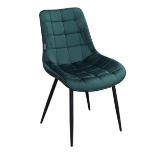 WELL-KARO καρέκλα μεταλλική ΜΑΥΡΗ με ύφασμα ΒΕΛΟΥΔΟ ΚΥΠΑΡΡΙΣΙ / 53x60xΗ88