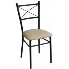 ΧΙΑΣΤΗ-413 καρέκλα εξοπλισμού μεταλλική με κάθισμα ξύλο ή ταπετσαρία ΧΡΩΜΑ ΕΠΙΛΟΓΗΣ, 42x42x86