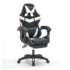 A9937 ΜΑΥΡΟ/ΛΕΥΚΟ PVC ΠΟΛΥΘΡΟΝΑ GAMING/ΜΕ ΥΠΟΠΟΔΙΟ KZ-10411