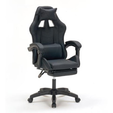 A9937 ΜΑΥΡΟ PVC ΠΟΛΥΘΡΟΝΑ GAMING/ΜΕ ΥΠΟΠΟΔΙΟ KZ-10412