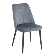 OLIVIA GREY VELVET/PU ΚΑΡΕΚΛΑ ΜΕΤΑΛΛΙΚΗ KZ-111633