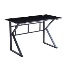 ΓΡΑΦΕΙΟ 120X60X75εκ.ΜΑΥΡΟ MDF/ΜΑΥΡΟ ΜΕΤΑΛΛΙΚΟ KZ-120065