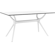 AIR ΤΡΑΠΕΖΙ 140Χ80Χ74εκ. WHITE LAMINATE 12mm KZ-200183