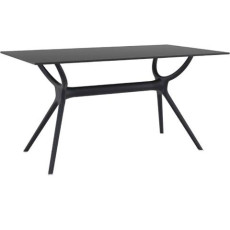 AIR ΤΡΑΠΕΖΙ 140Χ80Χ74εκ. BLACK LAMINATE 12mm KZ-200184