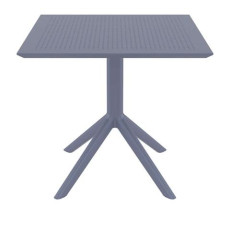 SKY DARK GREY 80X80X74εκ. ΤΡΑΠΕΖΙ ΠΟΛ/ΝΙΟΥ KZ-200245