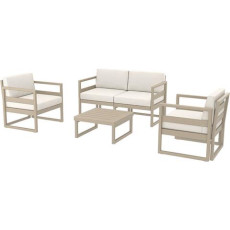 MYKONOS SET 2ΘΕΣ.TAUPE/ΜΑΞ. ΕΚΡΟΥ(2ΘΕΣ.+2ΠΟΛ.+ΤΡΑΠ 65εκ.) KZ-200448