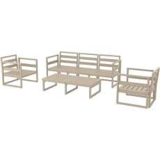 MYKONOS SET 3ΘΕΣ.TAUPE ΧΩΡΙΣ ΜΑΞ.(3ΘΕΣ.+2ΠΟΛ.+ΤΡΑΠ 130εκ.) KZ-200450