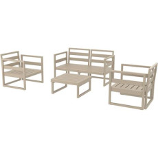 MYKONOS SET 2ΘΕΣ.TAUPE ΧΩΡΙΣ ΜΑΞ.(2ΘΕΣ.+2ΠΟΛ.+ΤΡΑΠ 65εκ.) KZ-200454