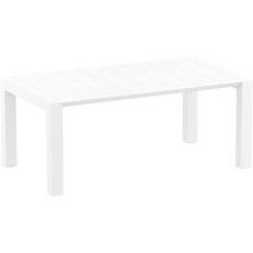 VEGAS WHITE 100X180/220Χ75εκ. ΕΠΕΚΤ.ΤΡΑΠΕΖΙ ΠΟΛ/ΝΙΟΥ KZ-200575