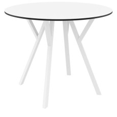MAX ΤΡΑΠΕΖΙ Φ90Χ74εκ. WHITE LAMINATE 12mm KZ-200824