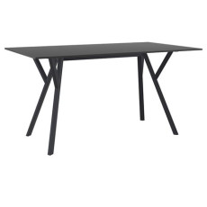 MAX ΤΡΑΠΕΖΙ 140X80Χ74εκ. BLACK LAMINATE 12mm KZ-200827