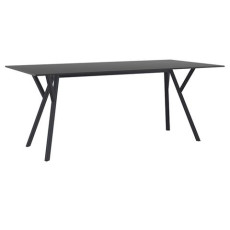 MAX ΤΡΑΠΕΖΙ 180X90Χ74εκ. BLACK LAMINATE 12mm KZ-200829