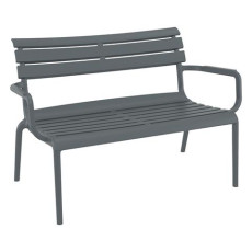 PARIS ΚΑΝΑΠΕΣ DARK GREY 116X70X75εκ. ΠΟΛ/ΝΙΟΥ KZ-200857