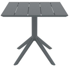 PARIS DARK GREY 80X80X74εκ. ΤΡΑΠΕΖΙ ΠΟΛ/ΝΙΟΥ KZ-200867