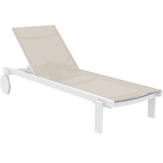 CASABLANCA ΞΑΠΛΩΣΤΡΑ WHITE/TAUPE ΑΛΟΥΜ-ΠΟΛ/ΝΙΟΥ KZ-200929
