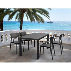 Σετ Τραπεζαρίας 5τμχ Ares Loft Black 140Χ80Χ75εκ. KZ-209972