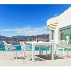 Σετ Τραπεζαρίας 5τμχ Vegas Air XL White 100X100/140Χ75εκ. KZ-209977