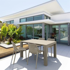 Σετ Τραπεζαρίας 5τμχ Vegas Air Taupe 100X100/140Χ75εκ. KZ-209996
