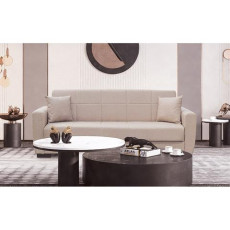ANIMA LIGHT BROWN ΥΦΑΣΜΑ 3ΘΕΣΙΟΣ ΚΑΝΑΠΕΣ/ΚΡΕΒΑΤΙ ΜΕ ΑΠΟΘ.ΧΩΡΟ 210X80εκ. KZ-400116