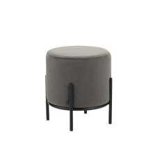 BELLA/R ΣΚΑΜΠΟ GREY VELVET ΥΦΑΣΜΑ Φ.35Χ38εκ. KZ-400140