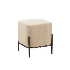 BELLA/S ΣΚΑΜΠΟ BEIGE VELVET ΥΦΑΣΜΑ 36X36Χ38εκ. KZ-400145