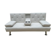 REST WHITE PU ΚΑΝΑΠΕΣ-ΚΡΕΒΑΤΙ 168X88εκ. KZ-400155
