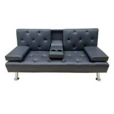 REST BLACK PU ΚΑΝΑΠΕΣ-ΚΡΕΒΑΤΙ 168X88εκ. KZ-400156