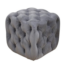 ASTRA ΣΚΑΜΠΟ GREY VELVET ΥΦΑΣΜΑ 45X45Χ45εκ. KZ-400160