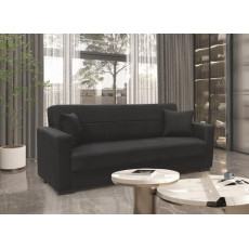 ROVER BLACK ΥΦΑΣΜΑ 3ΘΕΣΙΟΣ ΚΑΝΑΠΕΣ/ΚΡΕΒΑΤΙ ΜΕ ΑΠΟΘ.ΧΩΡΟ 210X80εκ. KZ-400308