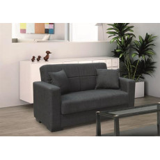 ROVER DARK GREY ΥΦΑΣΜΑ 2ΘΕΣΙΟΣ ΚΑΝΑΠΕΣ/ΚΡΕΒΑΤΙ ΜΕ ΑΠΟΘ.ΧΩΡΟ 150Χ80εκ. KZ-400312