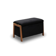 DALI ΣΚΑΜΠΟ VELVET BLACK ΜΕ ΑΠΟΘ. ΧΩΡΟ 75X42X44εκ. KZ-400601
