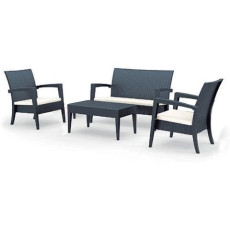 MIAMI ΣΕΤ DARK GREY(2ΠΟ+1ΚΑ+ΤΡΑΠ92Χ53+ΜΑ ΠΟΛ/ΝΙΟΥ KZ-530050